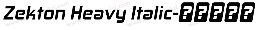 Zekton Heavy Italic字体转换